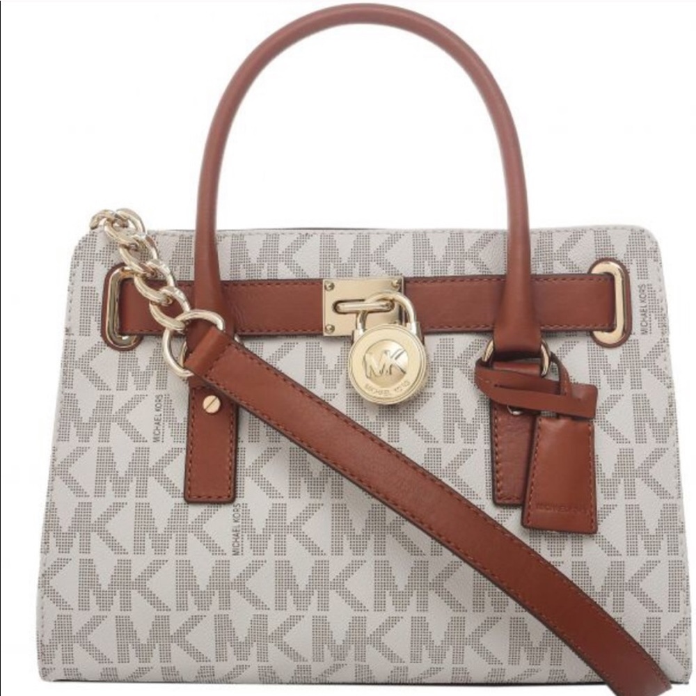 Michael Kors Med Hamilton Saffiano Leather Satchel